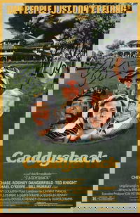 Chevy Chase Signed Caddyshack 11x17 Movie Poster with COA: Chevy Chase Signed Caddyshack 11x17 Movie Poster with COA This original 11x17 movie poster of 'Caddyshack' features the signature of Chevy Chase, adding a unique touch to a classic film collectible. T