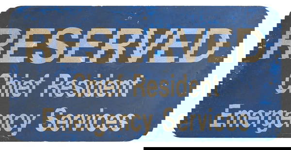 ER TV Show Prop Original Hospital Sign 12 x 24 COA Included: ER TV Show Prop Original Hospital Sign 12 x 24 COA Included This original sign from the County General Hospital exterior and parking lot is a remarkable piece of television history from the iconic med