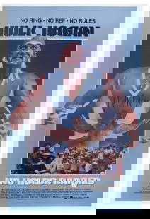 Hulk Hogan Signed No Holds Barred 27x40 Movie Poster with COA: Hulk Hogan Signed No Holds Barred 27x40 Movie Poster with COA This is a full-size movie poster of "No Holds Barred," signed by wrestling legend Hulk Hogan. Measuring 27x40 inches, this original poster