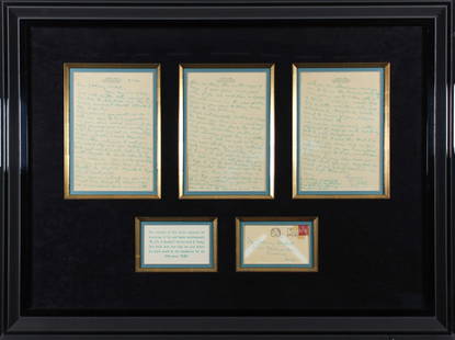 Ty Cobb Signed Framed 1960 Letter Detroit Tigers JSA Authenticated: Ty Cobb Signed Framed 1960 Letter Detroit Tigers JSA Authenticated This authentic and framed three-page letter dated April 11, 1960, is personally signed by the legendary Ty Cobb of the Detroit Tigers
