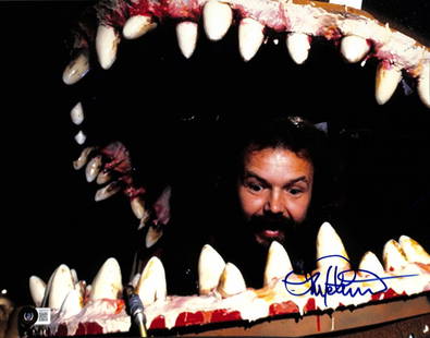 Lorne Peterson Signed Star Wars ESB Space Slug 11x14 Photo Beckett Certified: Lorne Peterson Signed Star Wars ESB Space Slug 11x14 Photo Beckett Certified This autographed 11x14 color photograph features Lorne Peterson, renowned ILM visual effects artist known for his work on t