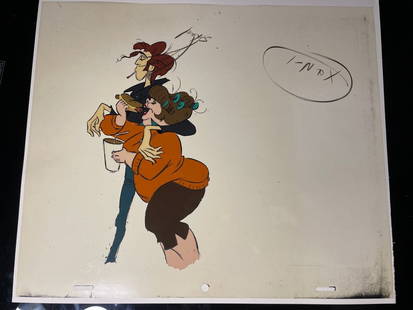 Hey Good Lookin' Animation Cel by Ralph Bakshi Original 1970s Production Art: Hey Good Lookin' Animation Cel by Ralph Bakshi Original 1970s Production Art This original production cel from the classic 1970s animation "Hey Good Lookin'" by Ralph Bakshi showcases the unique style