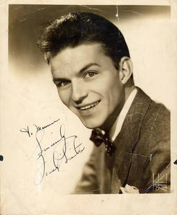 Frank Sinatra Signed 8x10 B&W Photo with JSA COA: Frank Sinatra Signed 8x10 B&W Photo with JSA COA This authentic 8x10 black & white photograph features a personal inscription from Frank Sinatra, reading "To Maurice Sincerely." The photograph comes w