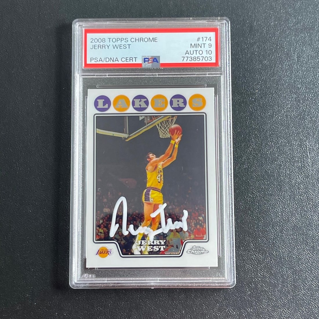 2008 Topps Chrome #174 Jerry West Signed Card PSA 10 Auto Lakers: 2008 Topps Chrome #174 Jerry West Signed Card PSA 10 Auto Lakers Up for sale is a 2008 Topps Chrome #174 signed by JERRY WEST. The autograph of Jerry on this card was authenticated by a team of expert