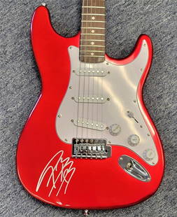 Post Malone Huntington Red Electric Guitar Signed Beckett BAS Certified: Post Malone Huntington Red Electric Guitar Signed Beckett BAS Certified This is a Post Malone signed Huntington Red Electric Guitar, featuring the renowned rapper's autograph, certified by Beckett Aut
