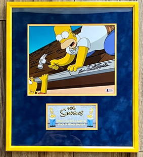 Dan Castellaneta Signed 8x10 Photo Custom Framed Display The Simpsons: Dan Castellaneta Signed 8x10 Photo Custom Framed Display The Simpsons This stunning custom framed display features an 8x10 photo signed by Dan Castellaneta, renowned as the voice of Homer Simpson in t