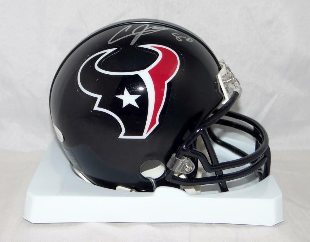 Andre Johnson Signed Houston Texans Mini Helmet JSA Authenticated Silver: Andre Johnson Signed Houston Texans Mini Helmet JSA Authenticated Silver This is an original Houston Texans mini helmet autographed by Andre Johnson, a distinguished player known for his contributions