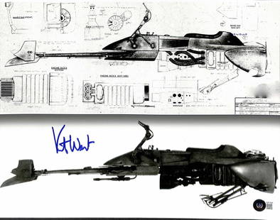 Kit West Star Wars ROTJ Signed 11x14 Photo Beckett Certified: Kit West Star Wars ROTJ Signed 11x14 Photo Beckett Certified This is an autographed 11x14 color photograph signed in blue permanent marker by Kit West, the mechanical effects supervisor for Star Wars: