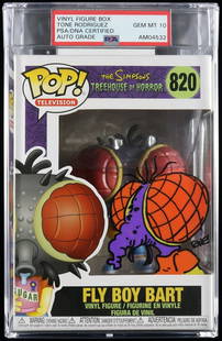 Tone Rodriguez Signed Funko Pop #820 PSA/DNA The Simpsons Collectible: Tone Rodriguez Signed Funko Pop #820 PSA/DNA The Simpsons Collectible This Funko Pop #820 features the signature of Tone Rodriguez, renowned for his work on The Simpsons. The autograph has been authen