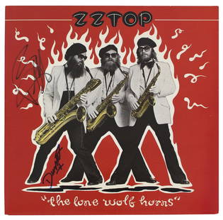 ZZ Top Signed The Lone Wolf Horns Album Cover by Dusty Hill & Billy Gibbons BAS: ZZ Top Signed The Lone Wolf Horns Album Cover by Dusty Hill & Billy Gibbons BAS This is an authentic signed album cover of 'The Lone Wolf Horns' by Dusty Hill and Billy Gibbons, members of the legenda