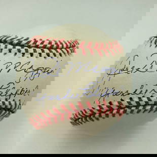 Limited Edition Joe DiMaggio Signed Baseball #41/41 with JSA COA: Limited Edition Joe DiMaggio Signed Baseball #41/41 with JSA COA This is a very rare, limited edition Joe DiMaggio "Yankee Clipper" signed American League baseball, numbered #41/41. The ball is in min