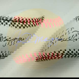 Joe DiMaggio Signed Baseball PSA DNA 10 GEM MINT New York Yankees: Joe DiMaggio Signed Baseball PSA DNA 10 GEM MINT New York Yankees This is an authentic Joe DiMaggio signed American League baseball, featuring a pristine PSA DNA grading of 10 GEM MINT. The ball is an