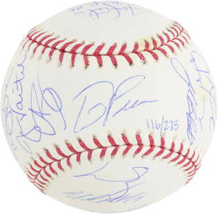 2007 Boston Red Sox Limited Edition Team Signed Baseball 116/275 Steiner COA: 2007 Boston Red Sox Limited Edition Team Signed Baseball 116/275 Steiner COA Celebrate the 2007 Boston Red Sox World Series Championship with this limited edition team-signed baseball. This original b