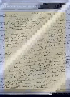 Al Simmons Signed 1930 Handwritten Letter BAS Slabbed Philadelphia Athletics: Al Simmons Signed 1930 Handwritten Letter BAS Slabbed Philadelphia Athletics This original hand-written letter, dated June 4th, 1930, features the authentic signature of Al Simmons, a prominent player