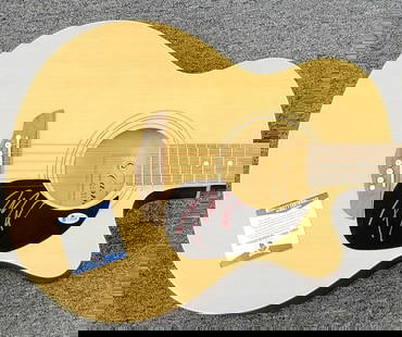 Post Malone Signed Acoustic Guitar with Beckett BAS COA: Post Malone Signed Acoustic Guitar with Beckett BAS COA This full-size acoustic guitar is signed by the acclaimed rapper Post Malone. It showcases a sleek design and is an excellent collectible for mu