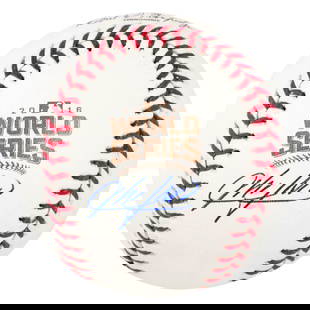 Aroldis Chapman Signed Rawlings 2016 World Series Baseball with COA: Aroldis Chapman Signed Rawlings 2016 World Series Baseball with COA Celebrate a memorable moment in baseball history with this Aroldis Chapman signed Rawlings official 2016 World Series baseball. This