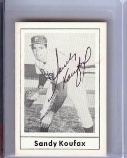 Sandy Koufax 1978 Grand Slam Signed Baseball Card Dodgers HOF: Sandy Koufax 1978 Grand Slam Signed Baseball Card Dodgers HOF Commemorate the legacy of baseball legend Sandy Koufax with this 1978 Grand Slam signed baseball card. This collectible features card numb