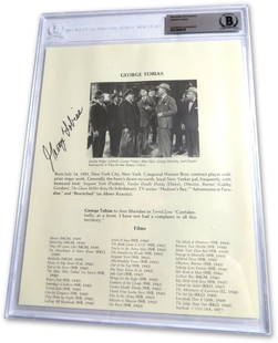 George Tobias Autographed Magazine Photo 8.75 x 12 Beckett Authenticated: George Tobias Autographed Magazine Photo 8.75 x 12 Beckett Authenticated This original magazine photo features the autograph of George Tobias, known for his roles in the film industry. The item has be