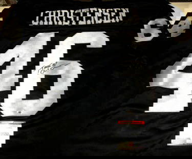Todd Christensen Signed Oakland Raiders Jersey with COA: Todd Christensen Signed Oakland Raiders Jersey with COA Celebrate your love for the NFL with this officially licensed Todd Christensen Oakland Raiders jersey, complete with a Certificate of Authentici