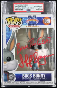 Jeff Bergman Signed Funko Pop #1060 Bugs Bunny PSA/DNA Authentic: Jeff Bergman Signed Funko Pop #1060 Bugs Bunny PSA/DNA Authentic This Funko Pop features the signature of Jeff Bergman, the voice of Bugs Bunny in the popular movie Space Jam: A New Legacy. Authentica