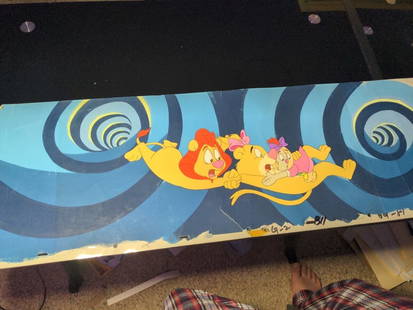 Rare Wizard of Oz Kids Production Cel Background by Filmation: Rare Wizard of Oz Kids Production Cel Background by Filmation Discover a stunning piece of animation history with this hand-painted production cel and background from the beloved series 'Journey Back