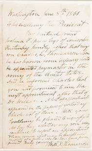 Abraham Lincoln Signed Handwritten Letter with JSA LOA 1861: Abraham Lincoln Signed Handwritten Letter with JSA LOA 1861 This original June 8, 1861 handwritten endorsement by President Abraham Lincoln is a significant piece of Civil War history. The document fe