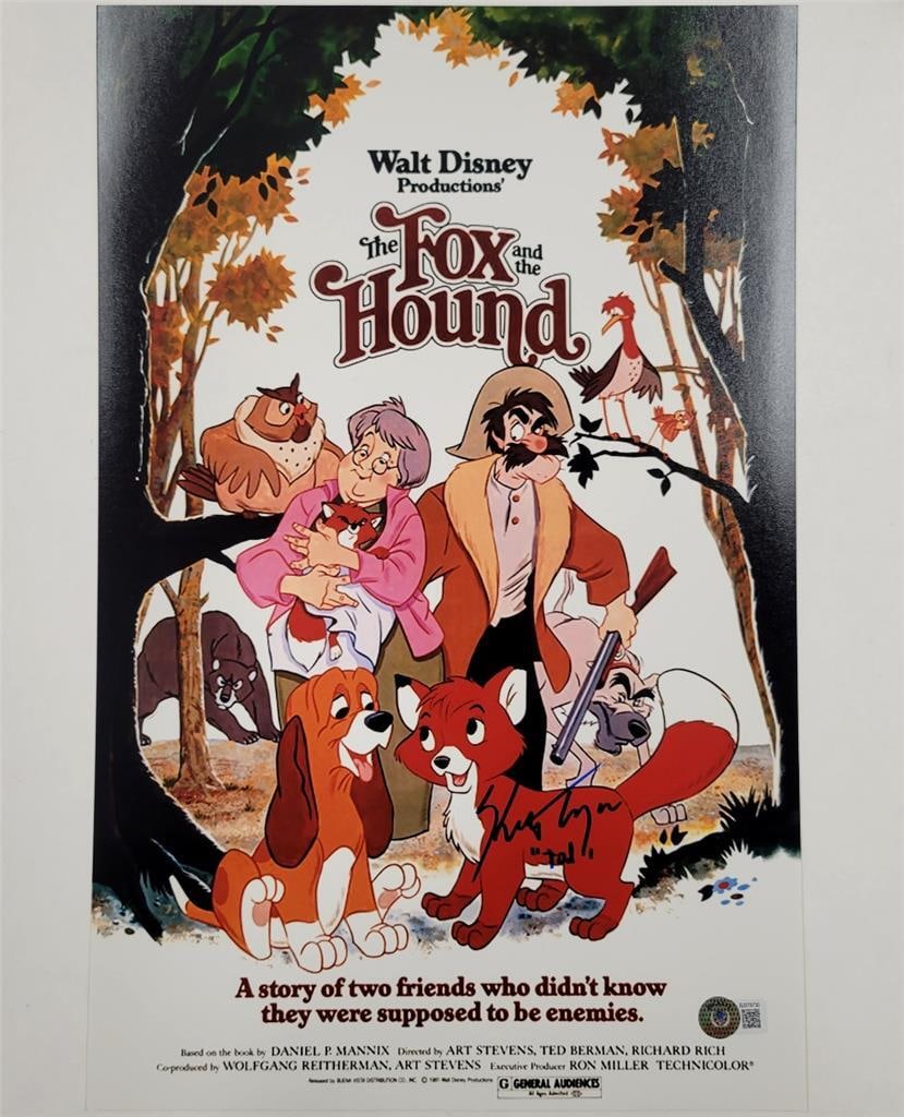 Keith Coogan Signed 11x17 Disney Fox and the Hound Poster Beckett Authenticated: Keith Coogan Signed 11x17 Disney Fox and the Hound Poster Beckett Authenticated This is an original movie poster photograph from Disney's "The Fox and the Hound" featuring the signature of Keith Cooga
