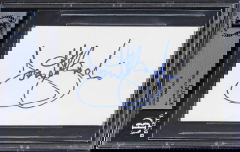 Jonathan Brandis Signed 3x5 Index Card The Neverending Story II Beckett Authenticated: Jonathan Brandis Signed 3x5 Index Card The Neverending Story II Beckett Authenticated This autographed 3x5 index card has been personally signed by Jonathan Brandis, known for his role in The Neverend