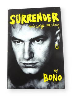 Bono Signed Book Surrender 40 Songs One Story U2 1st Ed Beckett Authenticated: Bono Signed Book Surrender 40 Songs One Story U2 1st Ed Beckett Authenticated This is an original, pre-owned edition of the book "Surrender: 40 Songs One Story" signed by Bono, the iconic frontman of