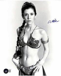 Richard Miller Signed 8x10 Slave Leia Photo Beckett Certified: Richard Miller Signed 8x10 Slave Leia Photo Beckett Certified This is an autographed 8x10 photograph signed by Richard Miller, the renowned sculptor from Industrial Light and Magic (ILM) who created t