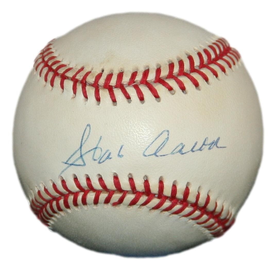 Hank Aaron Signed ONL Baseball Atlanta Braves PSA/DNA Authenticated: Hank Aaron Signed ONL Baseball Atlanta Braves PSA/DNA Authenticated This is an original ONL baseball signed by legendary player Hank Aaron, a true icon of the Atlanta Braves. The ball comes with authe