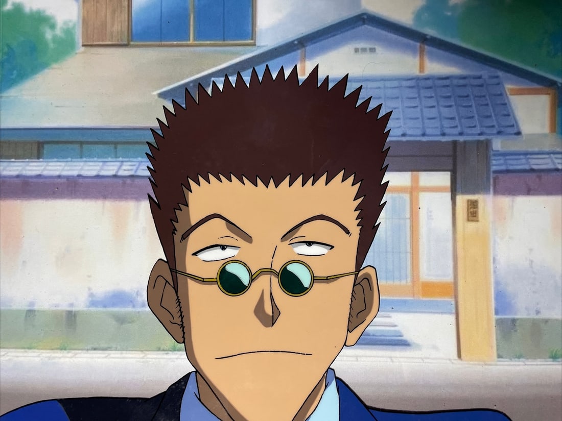 Original Hunter X Hunter Production Cel Art Leorio Gon Toei Animation 1981: Original Hunter X Hunter Production Cel Art Leorio Gon Toei Animation 1981 This remarkable original production cel from the iconic anime series "Hunter X Hunter" features beloved characters Leorio and
