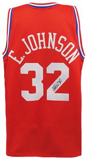 Magic Johnson Signed 1991 All Star Game Swingman Jersey - Lakers - COA: Magic Johnson Signed 1991 All Star Game Swingman Jersey - Lakers - COA Celebrate basketball history with this original Magic Johnson signed 1991 All Star Game Mitchell & Ness red throwback swingman je