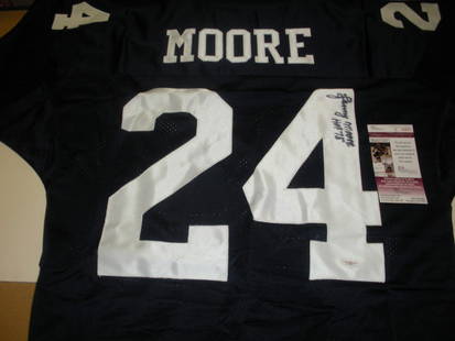 Lenny Moore Signed Penn State Nittany Lions Jersey JSA COA: Lenny Moore Signed Penn State Nittany Lions Jersey JSA COA This officially licensed Russell jersey features the iconic Penn State Nittany Lions design, adorned with the signature of Lenny Moore. Perfe