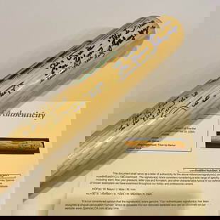 Willie Mays Bobby Thomson Multi Signed Commemorative Baseball Bat JSA COA: Willie Mays Bobby Thomson Multi Signed Commemorative Baseball Bat JSA COA This original commemorative bat celebrates the legendary "Shot Heard Round the World" moment in baseball history. Authenticall