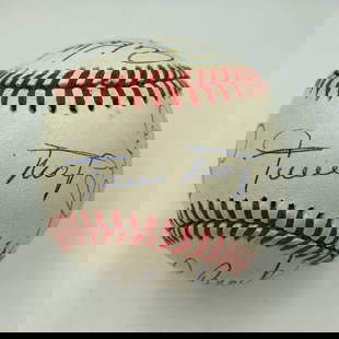 MLB 3000 Hit Club Signed Baseball 15 Sigs JSA Willie Mays Hank Aaron: MLB 3000 Hit Club Signed Baseball 15 Sigs JSA Willie Mays Hank Aaron This MLB 3,000-Hit Club Multi-Signed Baseball features 15 legendary signatures, making it a prized collectible for baseball enthusi
