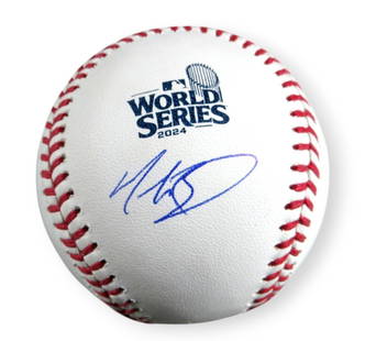 Mookie Betts Autographed Baseball 2024 World Series Dodgers Fanatics Authentic: Mookie Betts Autographed Baseball 2024 World Series Dodgers Fanatics Authentic This is an original autographed baseball by Mookie Betts, a prominent player for the Los Angeles Dodgers. The signature h