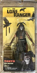 Johnny Depp Signed Tonto NECA Figure from The Lone Ranger: Johnny Depp Signed Tonto NECA Figure from The Lone Ranger This is an original, autographed NECA figure of Tonto from Disney's The Lone Ranger, signed by Johnny Depp. The figure features a detailed rep