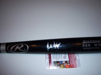 Carlos Delgado Mets Signed Original Big Stick Baseball Bat JSA COA: Carlos Delgado Mets Signed Original Big Stick Baseball Bat JSA COA This is a pre-owned baseball bat signed by Carlos Delgado, a Hall of Fame inductee, showcasing his affiliation with the New York Mets
