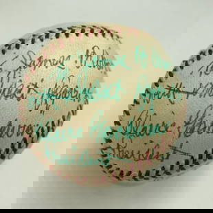 Rare 1955 Claire Pep Goodwin Signed Baseball JSA Authenticated: Rare 1955 Claire Pep Goodwin Signed Baseball JSA Authenticated This is a rare Claire Pep Goodwin single signed 1955 American League Harridge baseball, featuring a signature authenticated by James Spen