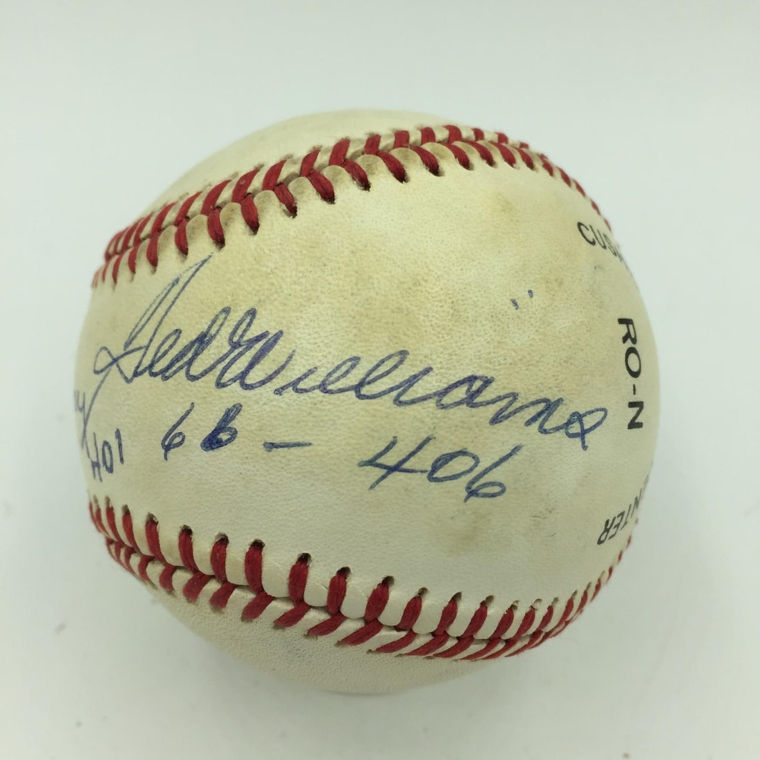 Ted Williams Signed Baseball HOF 1966 .406 Inscription JSA COA: Ted Williams Signed Baseball HOF 1966 .406 Inscription JSA COA Rare Ted Williams HOF 1966.406 Batting Ave. Signed Inscribed Baseball JSA COA. Product: Ball. Sport: Baseball-MLB. Autograph Authenticati