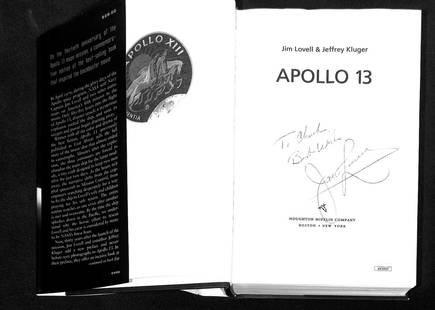 Jim Lovell Signed Apollo 13 Book JSA Authenticated Space Collectible: Jim Lovell Signed Apollo 13 Book JSA Authenticated Space Collectible This is a pre-owned hardcover book titled "Apollo 13" autographed by astronaut Jim Lovell. The book offers a thrilling insight into