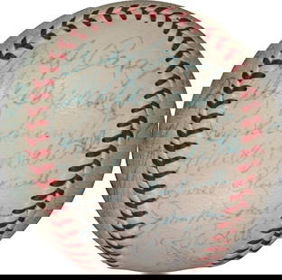1953 New York Yankees Team Signed Baseball with Mickey Mantle JSA Authenticated: 1953 New York Yankees Team Signed Baseball with Mickey Mantle JSA Authenticated Celebrate the legacy of the 1953 New York Yankees with this exquisite team-signed baseball. This official "American Leag