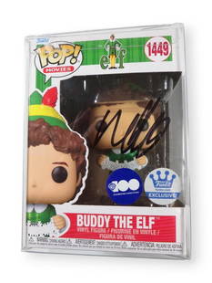 Will Ferrell Autographed Funko POP Buddy the Elf 1449 Beckett Authenticated: Will Ferrell Autographed Funko POP Buddy the Elf 1449 Beckett Authenticated This is a Will Ferrell signed Funko POP! figure of Buddy the Elf (number 1449), authenticated by Beckett Authentication. Thi