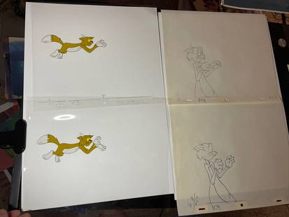 Fraidy Cat 1970s Filmation Animation Cel Original Production Art: Fraidy Cat 1970s Filmation Animation Cel Original Production Art This original production cel features the charming character Fraidy Cat from the beloved Filmation animated series of the 1970s. Measur