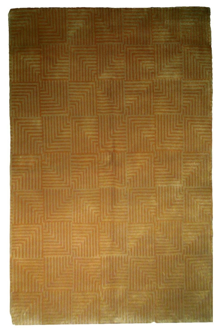 6' x 9.2' Honey Brown Handwoven Modern Nepalese Rug: 6' x 9.2' Honey Brown Handwoven Modern Nepalese Rug Transform your home with the elegant 6' x 9' Honey Brown Modern Nepalese Rug. Handwoven in Nepal, this rug showcases a warm honey-brown color that e