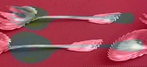Tiffany & Co. Palm Sterling Silver 2-Piece Salad Serving Set 10 1/8": Tiffany & Co. Palm Sterling Silver 2-Piece Salad Serving Set 10 1/8" Enhance your dining experience with this exquisite Palm by Tiffany & Co. Sterling Silver Salad Serving Set. This two-piece set cons