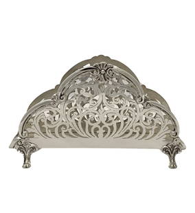 Elegant Handmade 925 Sterling Silver Open Swirl Napkin Holder: Elegant Handmade 925 Sterling Silver Open Swirl Napkin Holder Elevate your dining experience with this exquisite handmade napkin holder crafted from fine 925 sterling silver. This ornate piece