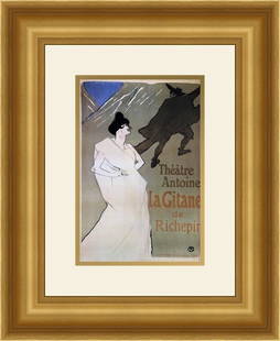Henri de Toulouse-Lautrec La Gitane Custom Framed Print 19x23: Henri de Toulouse-Lautrec La Gitane Custom Framed Print 19x23 Experience the captivating beauty of Henri de Toulouse-Lautrec's "La Gitane" with this custom framed print. This stunning artwork features