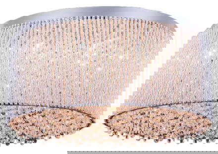 Elegant Lighting Flush-Mount Ceiling Light 12H 20W with Royal Crystals: Elegant Lighting Flush-Mount Ceiling Light 12H 20W with Royal Crystals Illuminate your space with this chic flush-mount ceiling light, designed with a contemporary style that enhances any room. This s